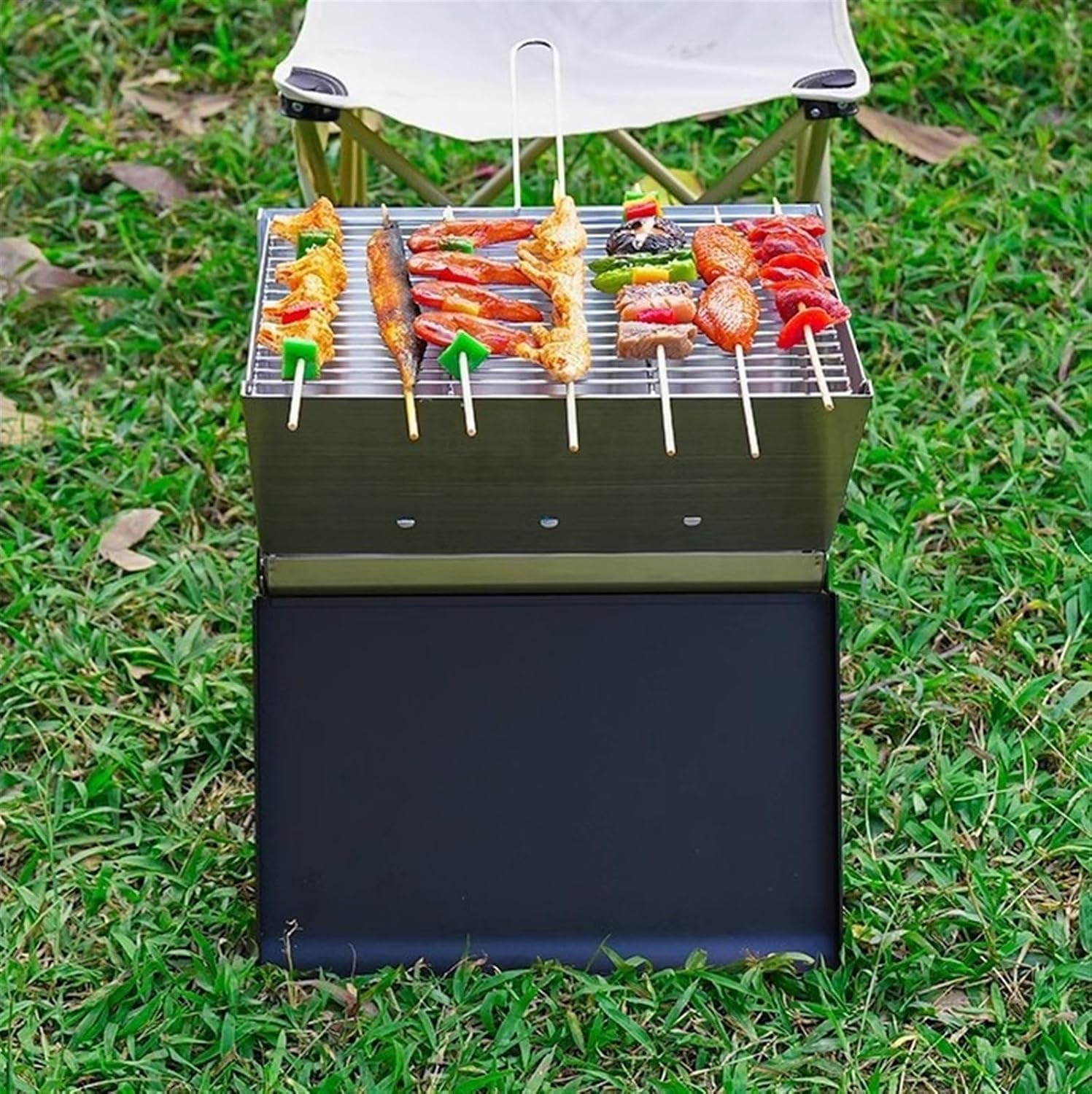Portable Charcoal Grill Outdoor Portable Barbecue Grill Stainless Steel Folding Charcoal Grills for Campaing BBQ Grill for Outdoor