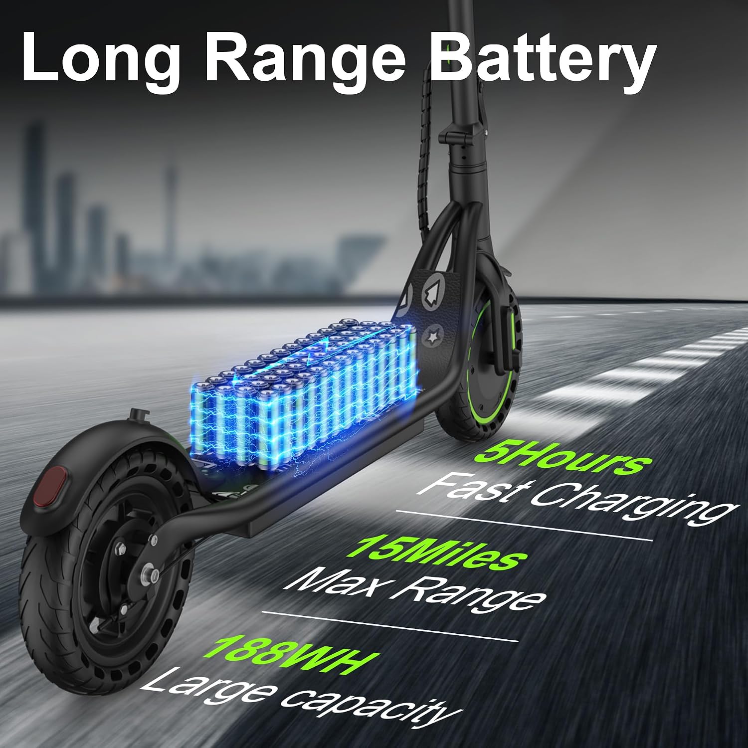 Electric Scooter, 350W-500W Motor, 9 MPH to 22MPH, 10-41 Miles Range, Dual Suspension, Dual Braking, App Control, Foldable Commuter E Scooter for Adults and Teens