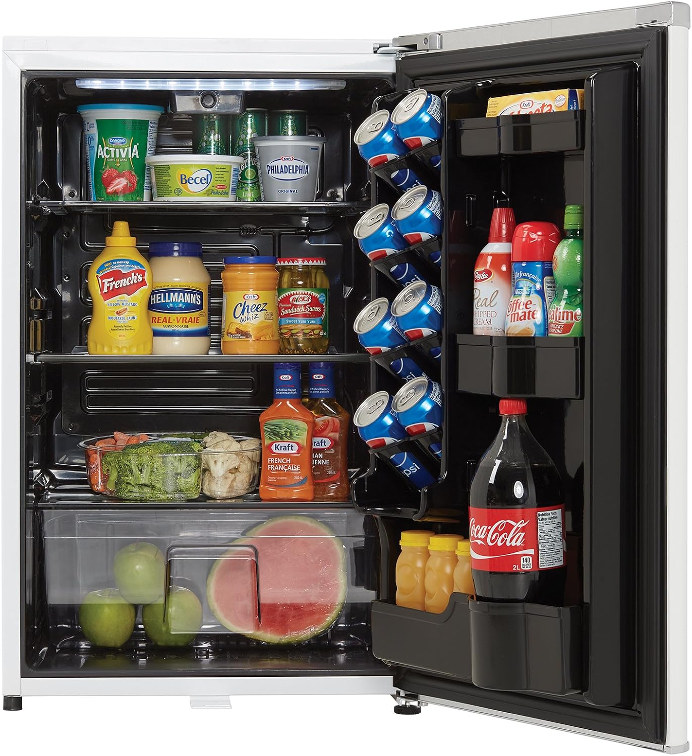 Danby DAR044A6PDB 4.4 Cu.Ft. Mini Fridge, Compact Refrigerator For Bedroom, Living Room, Bar, Dorm, Kitchen, Office, E-Star In Pearl White With Lock