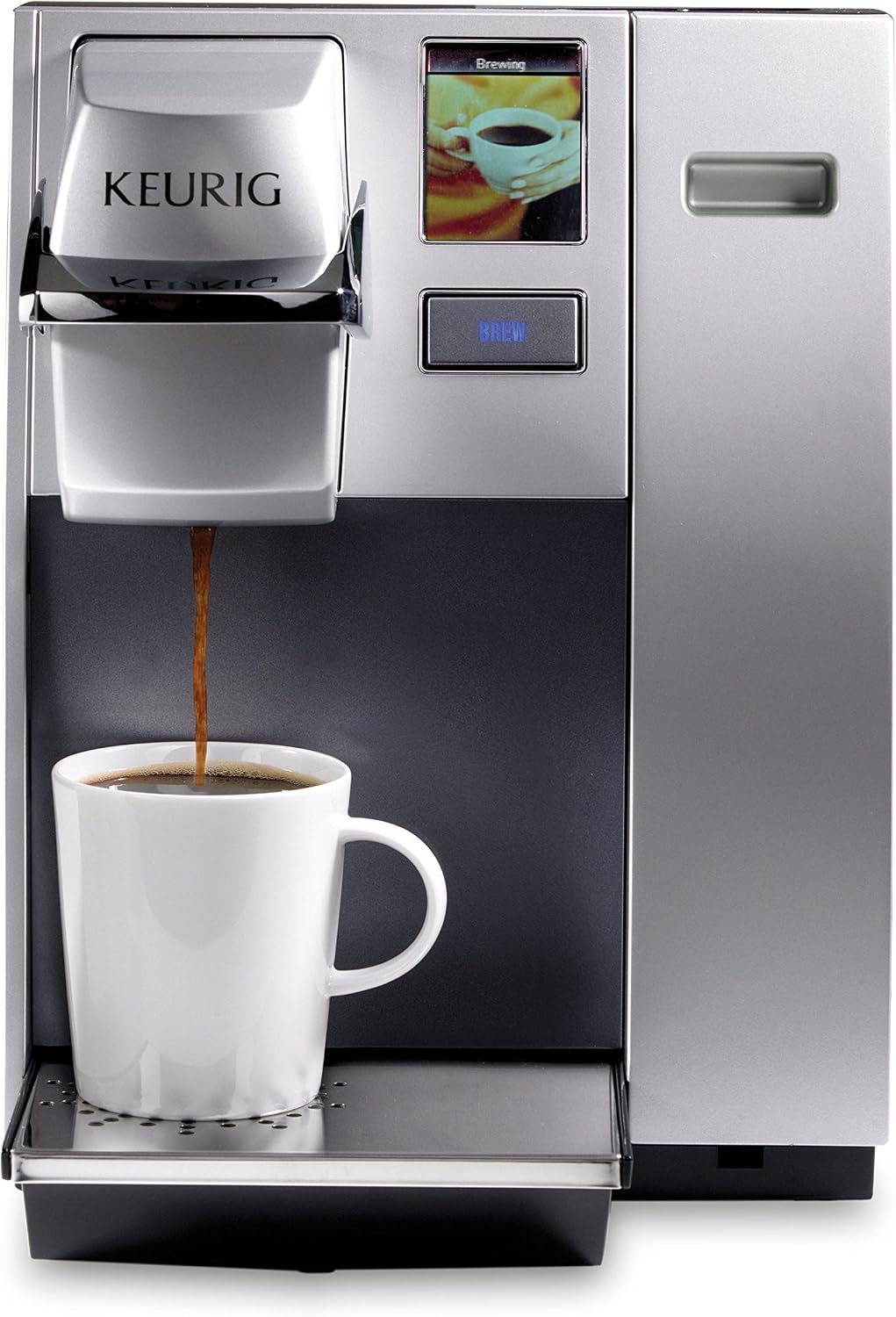 Keurig K155 Office Pro Single Cup Commercial K-Cup Pod Coffee Maker, Silver & Slim Non-Rolling Storage Drawer, Coffee Pod Storage, Holds up to 24 K-Cup Pods, Black