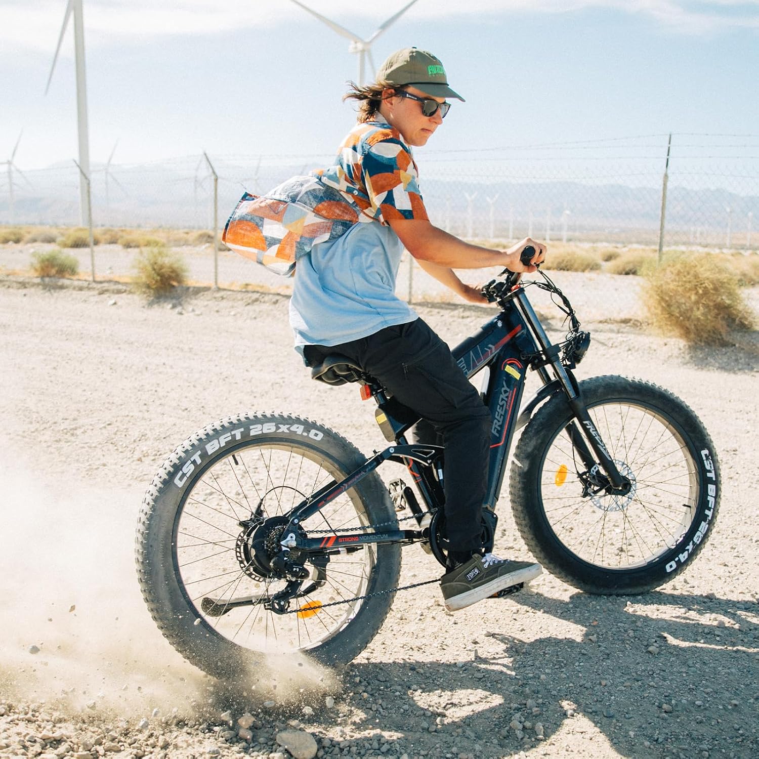 FREESKY Dual Battery Electric Bike for Adults, 48V 45AH 200 Miles Long Range E Bike, 4000W Motor 40MPH+, 26' Fat Tire Fast Mountain EBike, Full Suspension & Hydraulic Brakes, UL 2849 Certified by TÜV