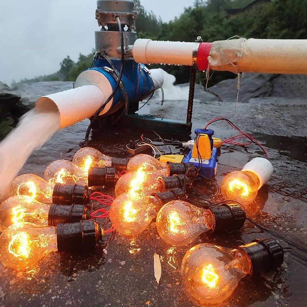 1000W Micro Hydroelectric Generator - 220V Hydro Power Station Hydropower Turbine for Home Lighting, Outdoor Activities
