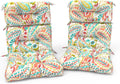 Outdoor High Back Patio Chair Cushions, Tufted Rocking Chair Cushions, Adirondack Cushions for Garden Porch Home Office Chair Use, 44' x 22' x 4', 2 Pack, Pretty Paisley
