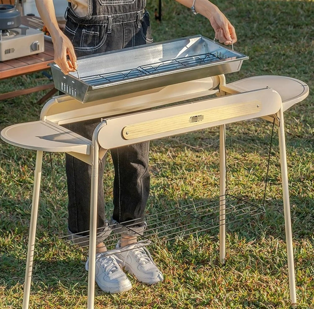 Portable Charcoal Grill Outdoor Barbecue Grill Portable Charcoal Grill Foldable Grill for Camping BBQ Grill for Outdoor