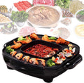 Medium Household Electric Hot Pot with Grill, Soup Pot and Korean BBQ, Non-stick Coating, Easy to Clean, For 2-4 People to Enjoy, 1600 W
