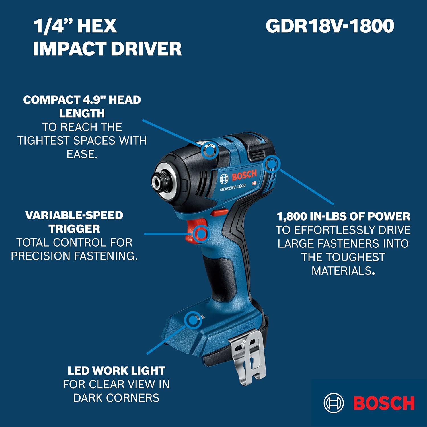 BOSCH GXL18V-27B22 Power Tool Combo Kit - 18V Brushless Compact 1/2 In. Cordless Drill Driver and 1/4 In. Hex Impact Driver (Includes: Two 2.0Ah Batteries, 18V Charger, and Carrying Tool Bag)