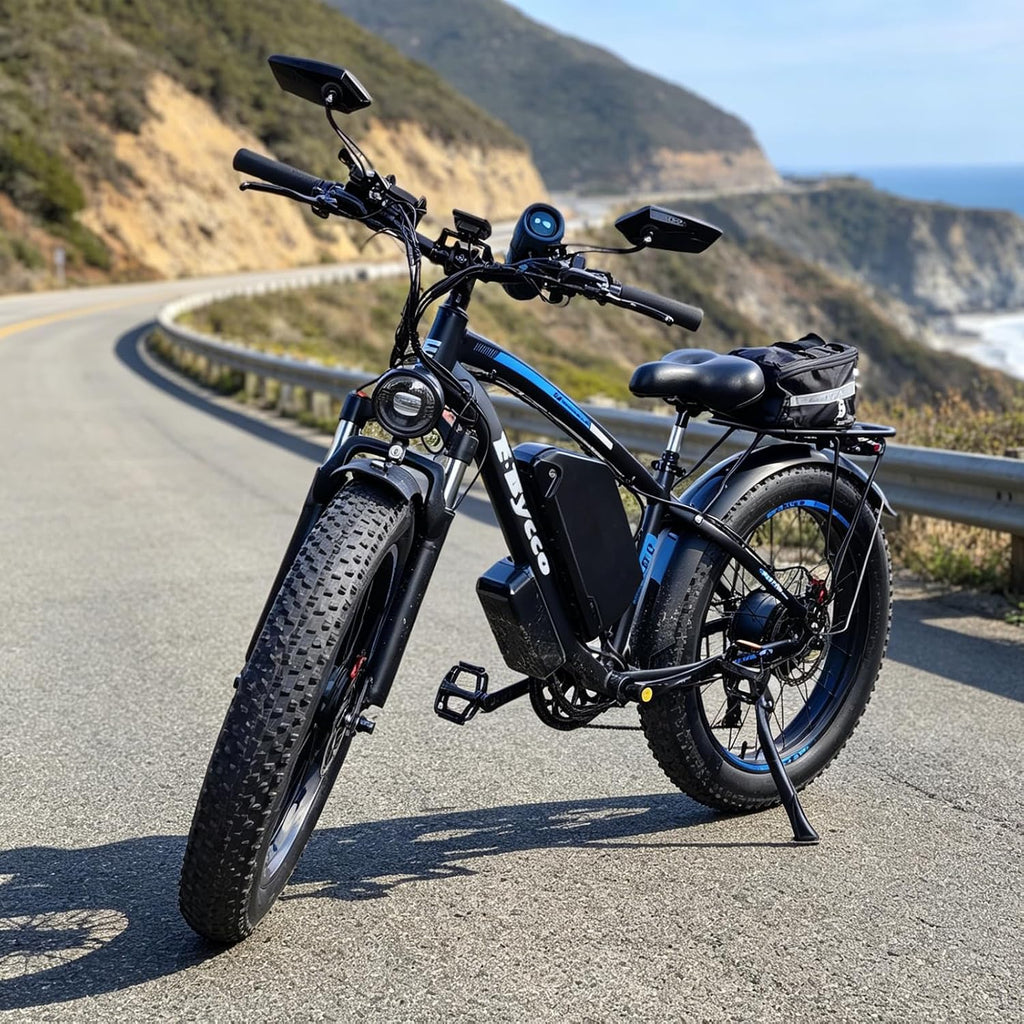 6000W Peak Dual Motor Electric Bike for Adults, 24' Fat Tire Ebikes 52V 32AH, Fast 45 MPH, 100 Miles Long Range, Hydraulic Brake, Pedal Assist Electric Bicycle for Off-Road Mountain Snow Commuter