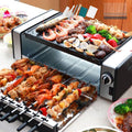Electric Teppanyaki Table Barbecue Grill, Large Smokeless Grill Non-Stick Hot Plate Table Top Griddle Double Layer with Adjustable Temperature, Drip Tray,Easy Clean,Perfect for Parties Indoor,Style1