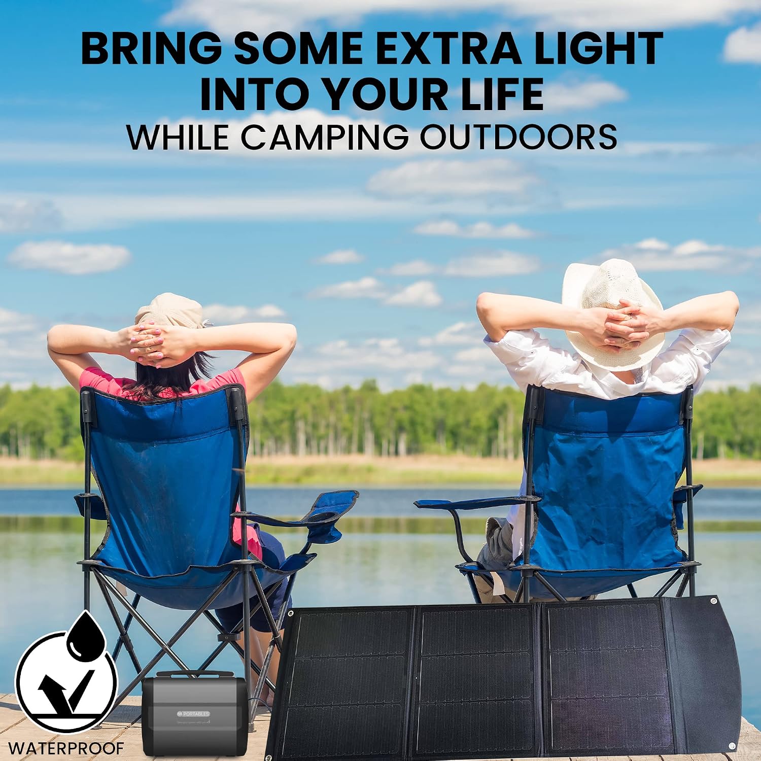 SR Portables Solar Panel with Adjustable Kickstand, MC4 Connector, Compatible with SR Portables Solar Generator Minotaur, for Camping, Hiking, Blackouts, and More (100, Watts)
