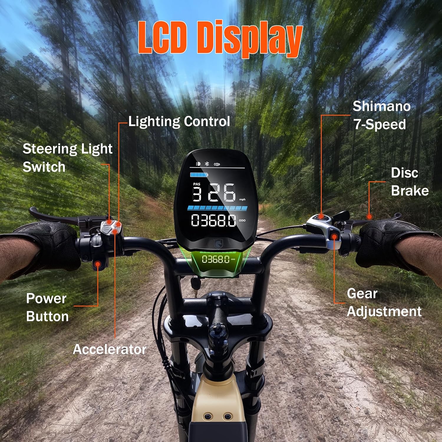 TST Electric Bike for Adults 1500W Peak 20' Fat Tire All-Terrain E-Bike 60 Miles Electric Dirt Bike for Road Sand Mountain Snow - 48V 15AH Battery Powered Electric Motorcycle for Adventure