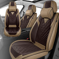 Fit for Honda Odyssey 2000-2026 Seat Covers, Fashion Sport Seat Cover with Waterproof Leather, Airbag Safe Design Seat Protector (2 Front Seat Luxury, Brown Coffee)