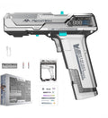 Cyberpunk Gun-Shaped AI Smart 8V Dual-Speed Hammer Drill, Cool Gadget Gifts for Men, Boyfriend, Husband, Dad, Boss, Gamers, Tech Lovers (Silver, 8-Piece Accessory Kit)