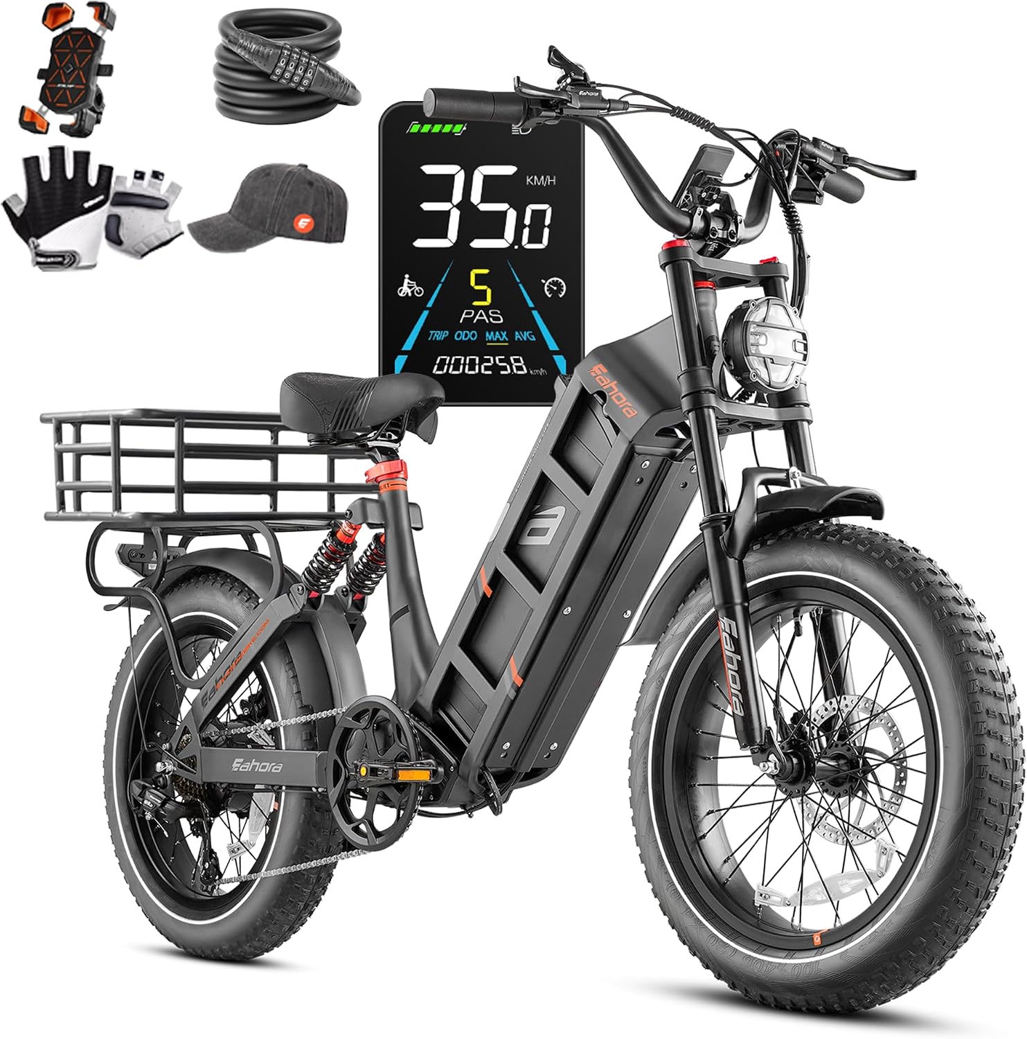 eAhora 2026 Latest Juliet Pro 2 5400W Dual Motor Electric Bike for Adults 43MPH 60V 70Ah 220+Miles Long Range Electric Bicycle 20' Fat Tire Full Suspension Mountain E-Bike All Terrain APP Control