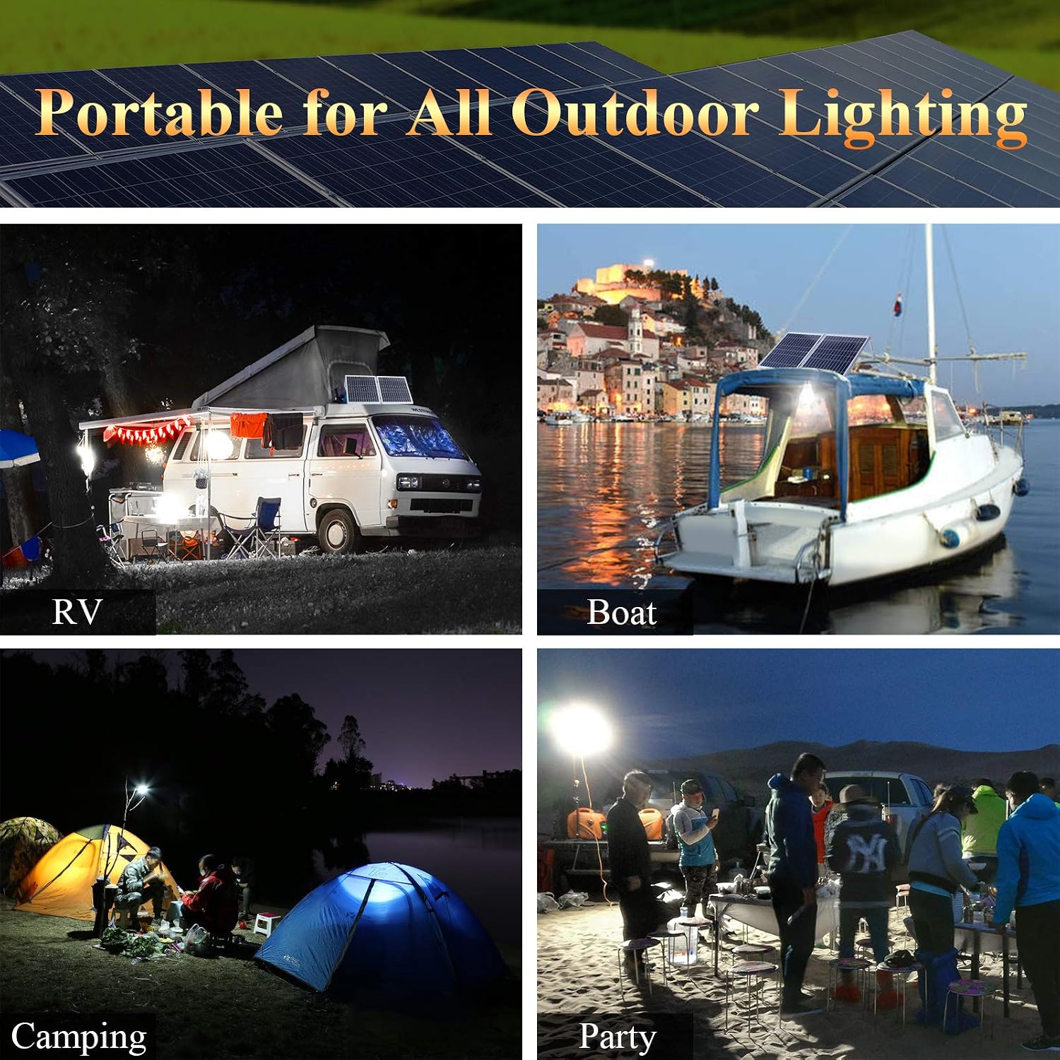 Solar Lights for Inside, 4 Bulbs Solar Shed Lights with On Off Switch, 30W Solar Panel Kit 115WH Backup Battery with Phone Charger, AC to DC Adapter, Home Solar Power System Complete Kit