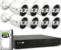 Swann AdvancedX Wired NVR 4K Security Camera System 16 CH, 8 PoE Outdoor Cameras, 2TB, Color Night Vision, Motion Detect