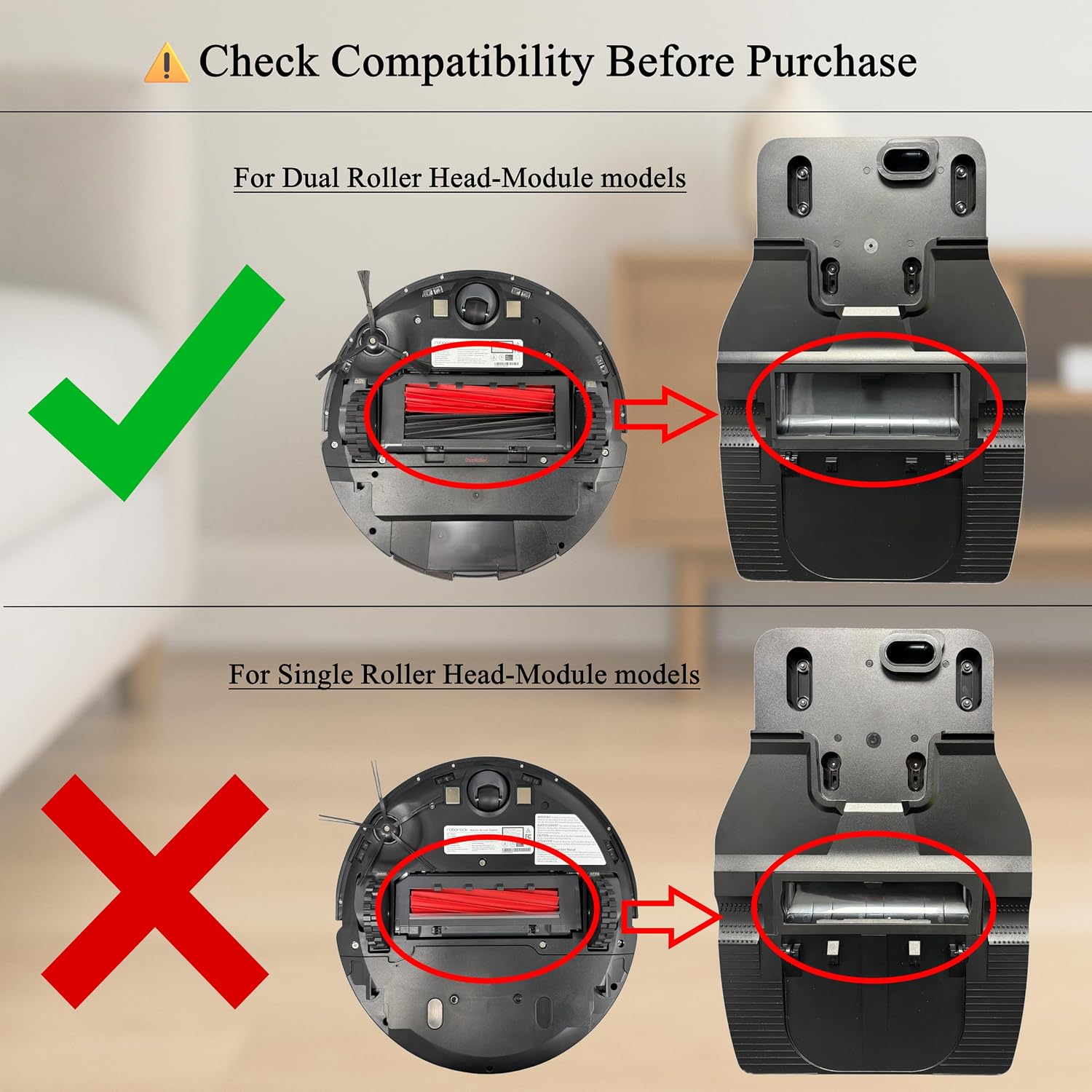 Self-Empty Clean Base Station Compatible Replacement for Roborock Q5 Max+, Q5 Pro+, Q5 DuoRoller+, Q8 Max, Q8 Max+ Robotic Vacuum Cleaners - Auto Dust Disposal Dock with Charging