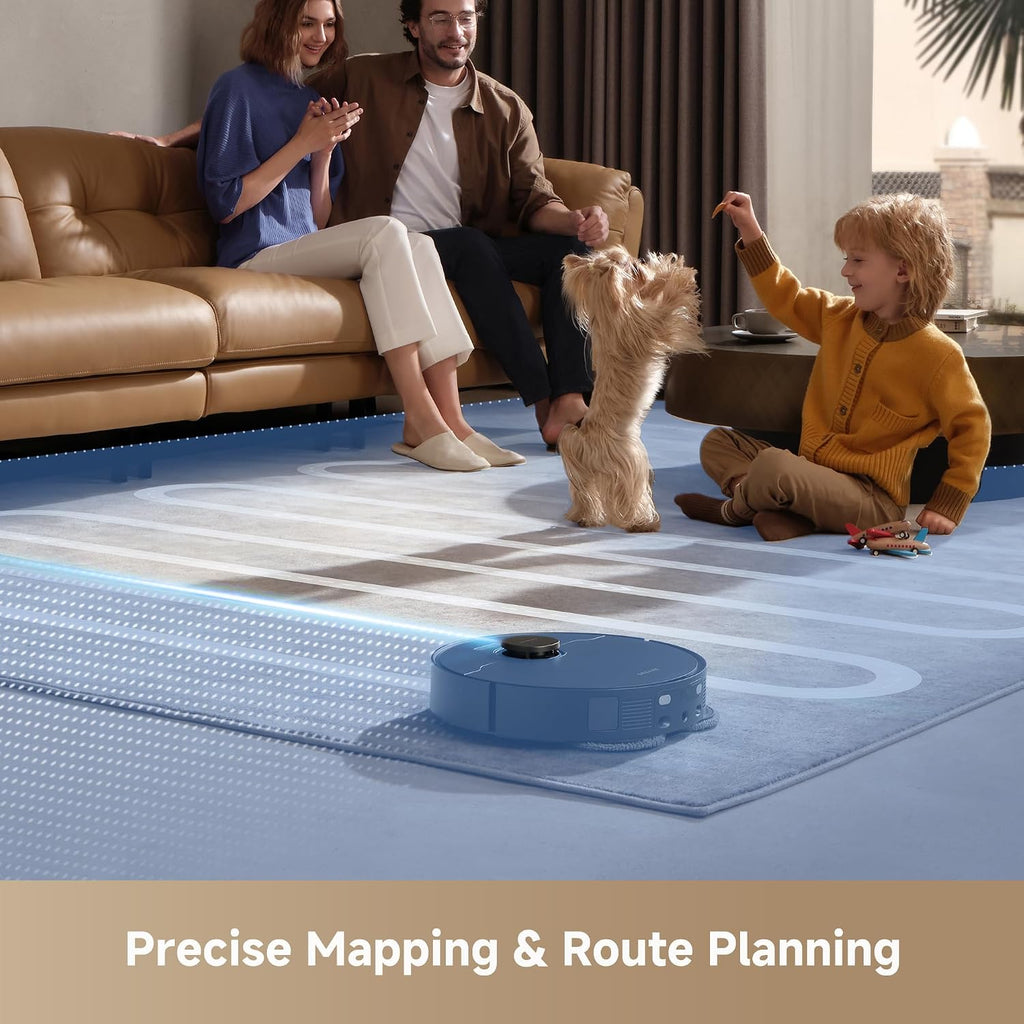 DREAME L40s Ultra CE Robot Vacuum and Mop Combo with Self-Emptying Dock, 13,000Pa Suction, Mop Self-Cleaning and Auto-Raising, Ultrasonic Carpet Sensing, Ideal for Pet Hair, Carpet and Hard Floors