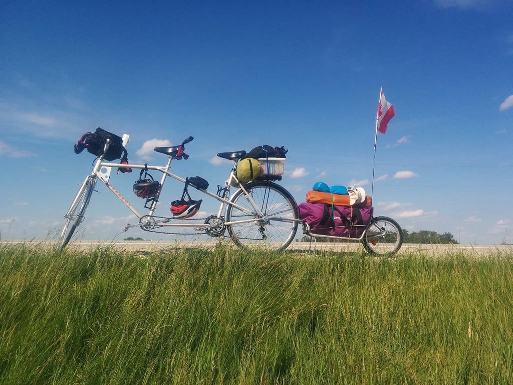 One-Wheel Bicycle Cargo Trailer with Kickstand – Converts to Wheelbarrow, Includes Bag, Fits 18' to 700c Bikes