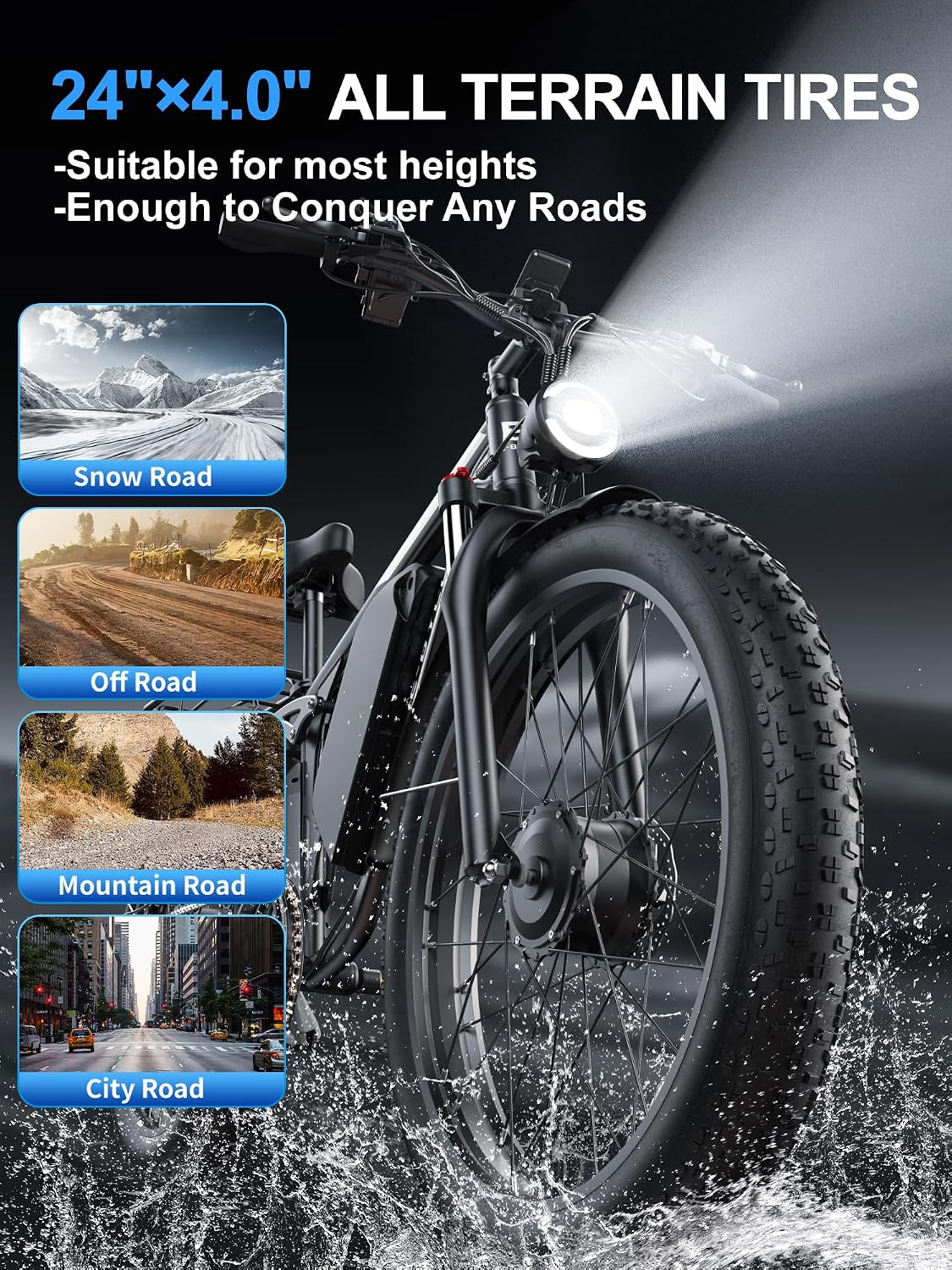 E·Bycco 6000W Peak Dual Motor Electric Bike for Adults, 52V 32AH Battery, Max 45MPH & 100Miles, Full Suspension, Hydraulic Brake, Fat Tire E-Bikes for Men Women