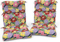 Outdoor High Back Patio Chair Cushions, Fade Resistant & Waterproof Tufted Seat and Back Cushions for Patio Furniture, Patio Chair Cushions 44x22 Inch, Set of 2, Flower Bloom