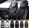 Car Seat Covers for Kia Optima 2001-2020, Waterproof Nappa Leather Front Seat Cover with Headrests, Anti-Slip and Comfortable Automotive Seat Protector&Accessories(Black)