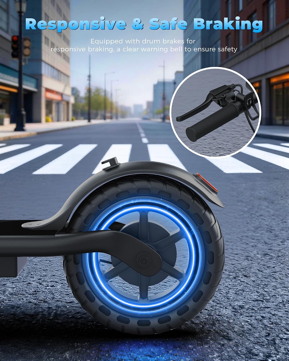 MAXSHOT Electric Scooter for Adults, 8.5/10/14' Tires, 19/22Mph, 350W/500W Motor, 21-28 Miles Range, Folding E-Scooter with Dual Suspension,APP Contro