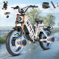 eAhora 2026 Latest Juliet Pro 2 5400W Dual Motor Electric Bike for Adults 43MPH 60V 70Ah 220+Miles Long Range Electric Bicycle 20' Fat Tire Full Suspension Mountain E-Bike All Terrain APP Control