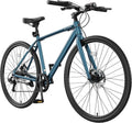 MOONCOOL Hybrid Bike for Men, 700C Aluminum 29LB Ultra-Light 8 Speed Commuter Bike, 350lb Loading, 29' Urban Bicycle, Dual Disc Brakes, for Tall Men&Women, 85% Pre-Assembled