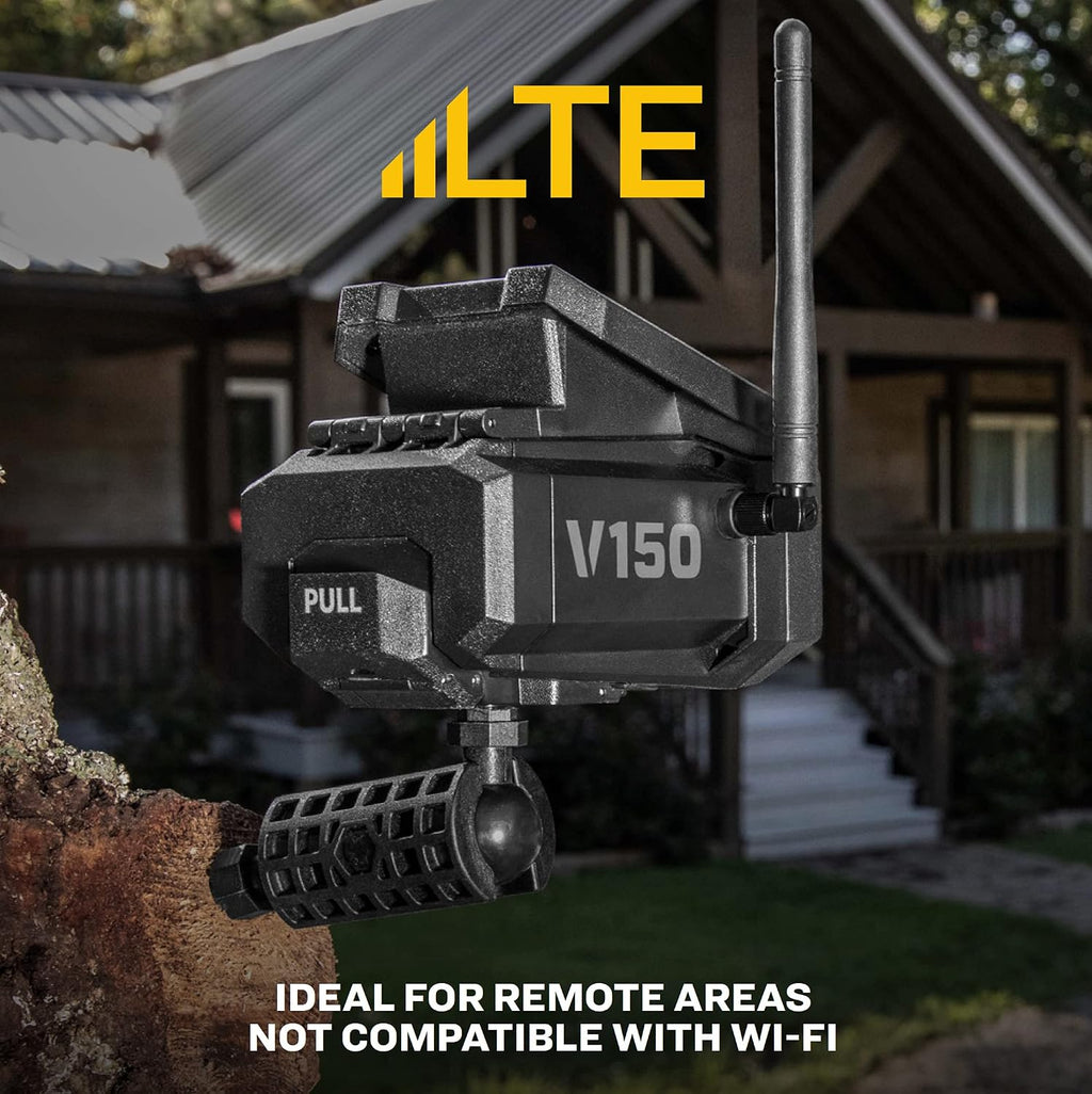 Vosker V150 Solar-Powered LTE Cellular Home Security Outdoor Camera | Motion Activated Sensor Nightvision Wireless Camera | Receive Photos on Your Mobile App (V150-US-MSD32GB)