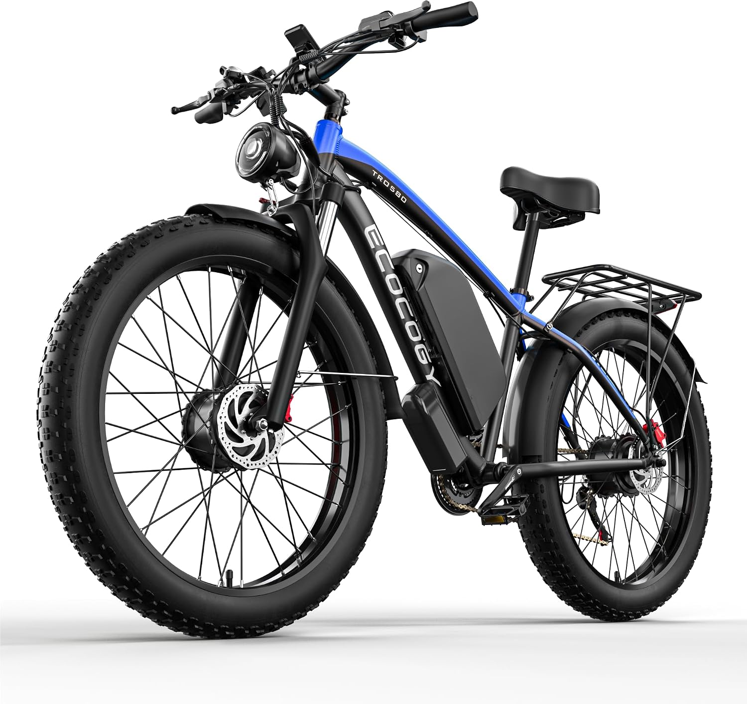 Electric Bike for Adults,Peak 6000W Dual Motor Ebike, 52V 32AH 30-100 Miles Up to 45 M P H 26' Fat Tire 7 Speed Electric Mountain Bike All Terrain Front Suspension Electric Bicycles