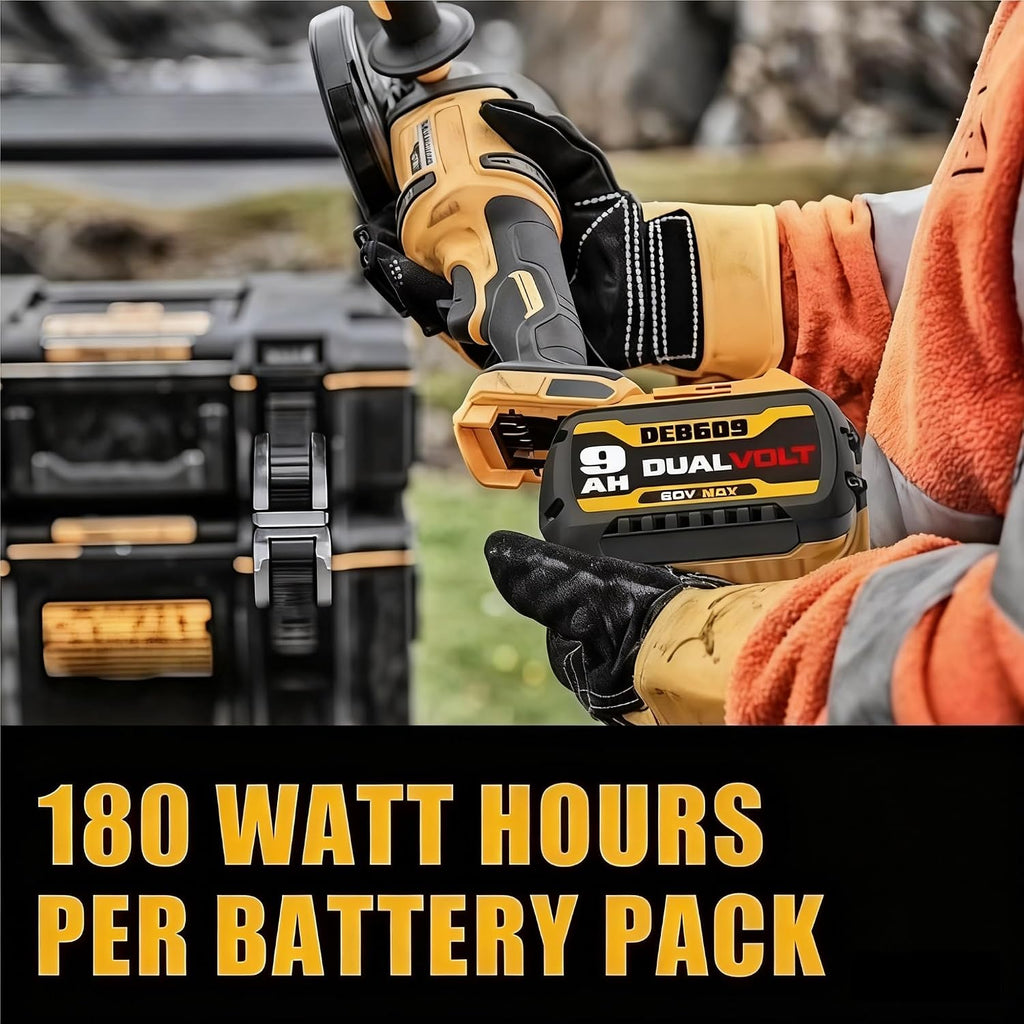 LINGYUE DCB609 9.0Ah Lithium Ion Battery - Compatible with Dewalt 20V/60V Flex-Volt MAX DCB612 DCB615 DCB200 DCB180 DCB182 Cordless Power Tool Packs(4PACK)