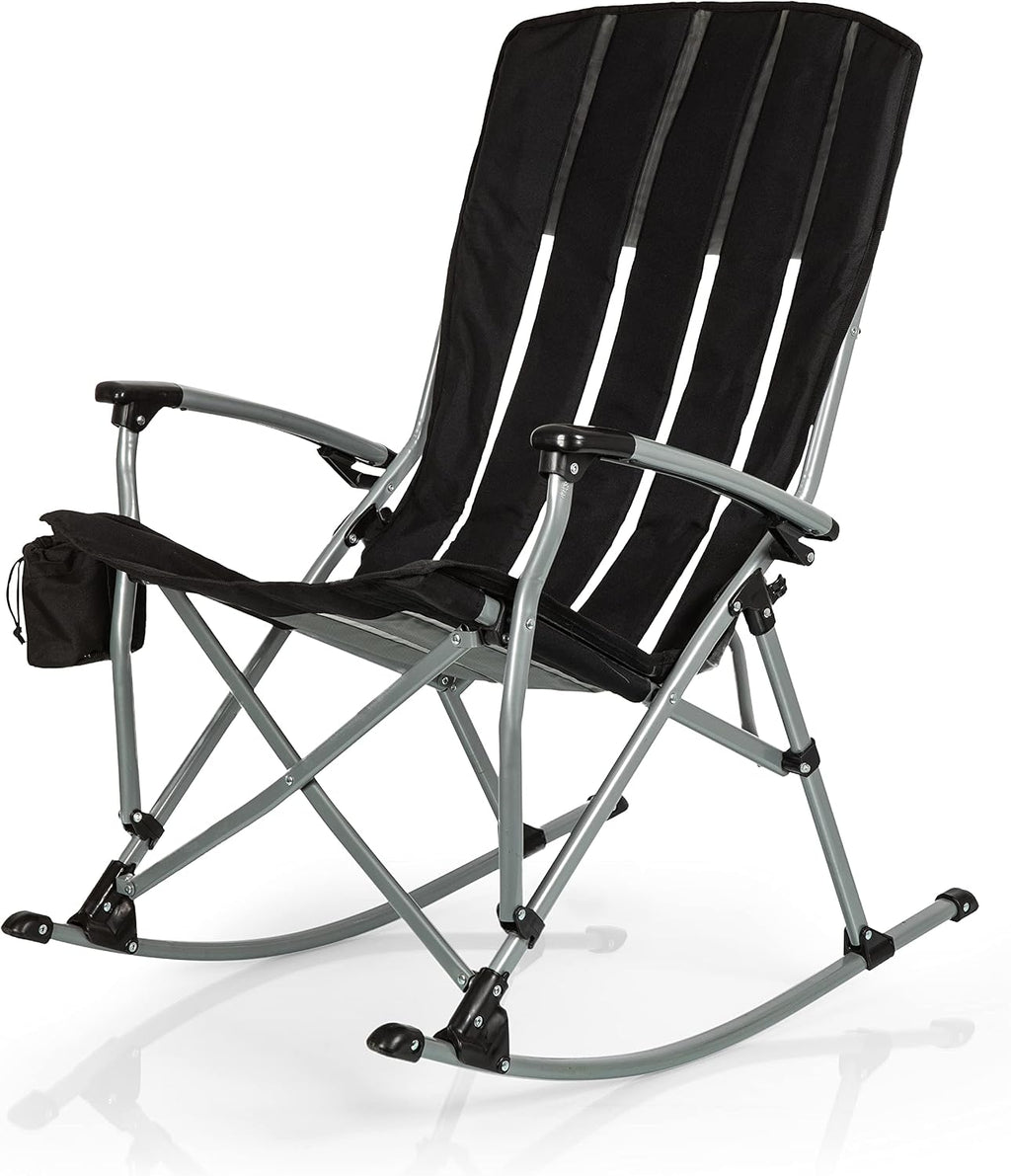 Picnic TIME NCAA Unisex-Adult NCAA Outdoor Rocking Camp Chair, XL Heavy Duty Camping Chair for Adults