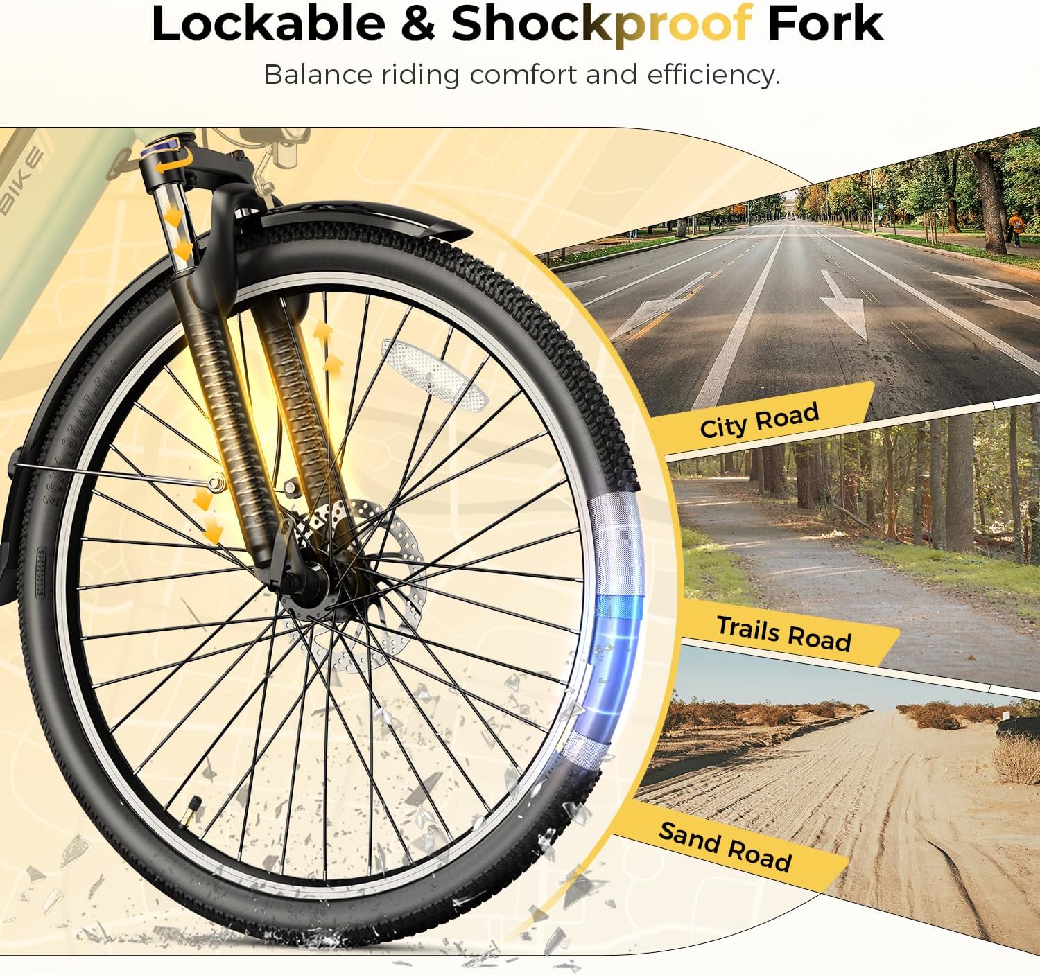 Heybike Cityscape 2.0 Electric Bike for Adults with Peak 1200W Motor, 468Wh Removable Battery, 50Miles 26' Electric Commuter Bike, 7-Speed,UL Certified