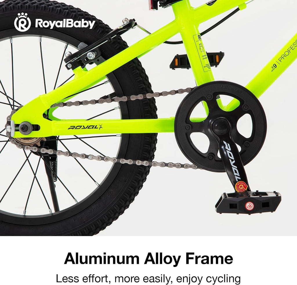 RoyalBaby Kids Bike, Lightweight Aluminum 16 18 Inch Wheel Bicycle Boys Girls Ages 4-9 Years, Multiple Colors