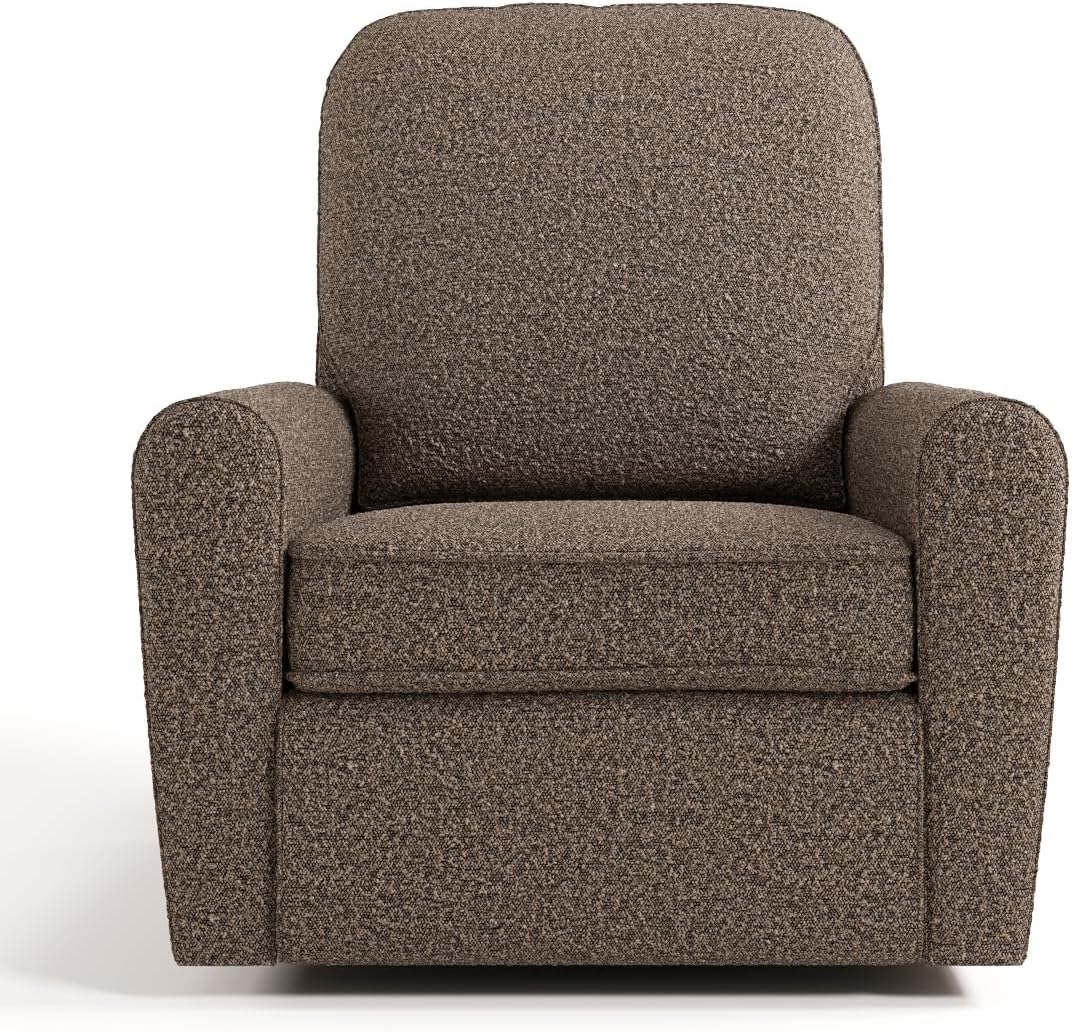 Storkcraft Amalfi Deluxe Power Recliner Swivel Glider – Premium Electronic Nursery Rocking Chair, Oeko-TEX 100 Certified, Includes Dual-USB Charging Port with USB-A & USB-C (Mountain Brown Boucle)