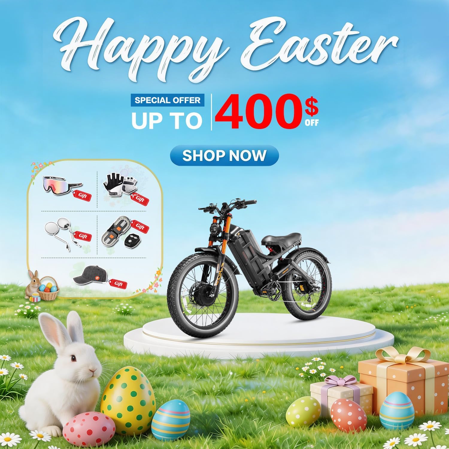 eAhora 2026 Romeo Pro 3 50MPH Electric Bike for Adults 5600W Dual Motor E Bike 60V/80Ah 250 Miles Long Range Electric Bicycle,26 * 4.0 Fat Tire Full Suspension Electric Mountain Bike Delivery Commute