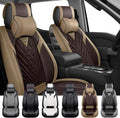 Dodge Ram Truck Seat Covers Custom for 2002-2026 1500 2002-2026 2500/3500 Crew Double Mega Quad Cab Bighorn Laramie Tradesman Classic Front Seat Covers Protectors(Luxury 2 Seats/Brown Coffee)