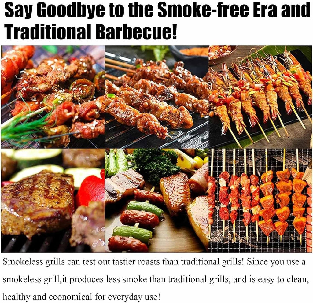 Indoor Grill,Smokeless Indoor Grill,Portable Barbecue Grill,Steel Smokeless Indoor Grill,for Cafe Restaurant Buffet (D082 220V)