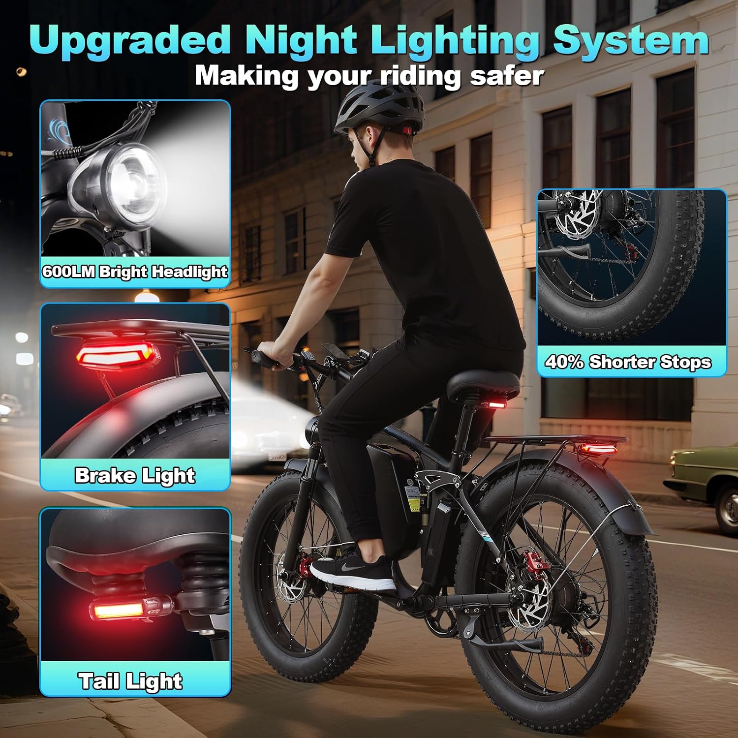 9000W Peak Dual Motor Ebike for Adults 47 MPH Fast Electric Bike, 58V Max 1972 Wh Up to 105 Miles Ebikes,24' Fat Tire E-Bike,Full Suspension Electric Bicycle for Mountain Commuter Snow