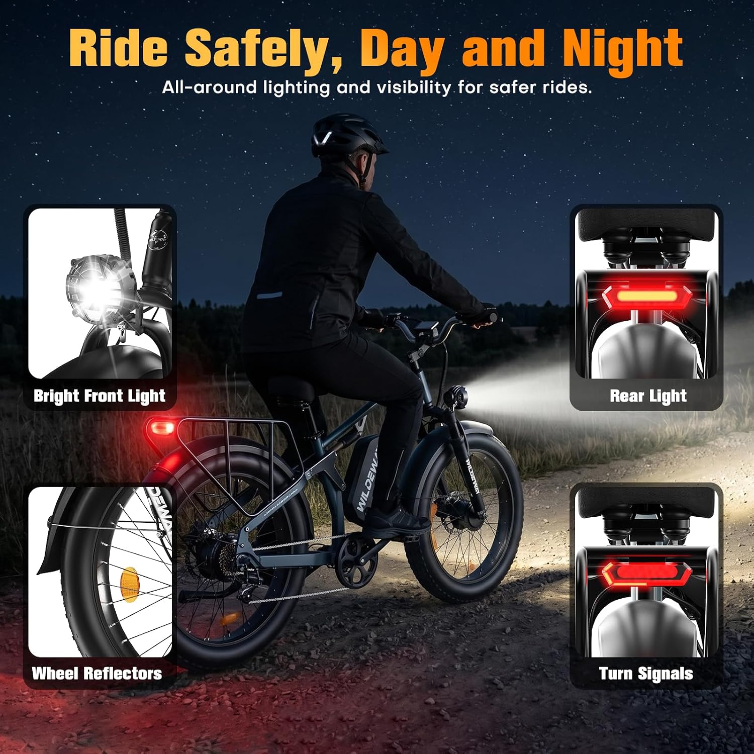 3000W Dual Motor Electric Bike for Adults, 26' Fat Tire Ebike, 32MPH, 52V 25Ah Battery, 80 Miles Range, Full Suspension All Terrain Off Road Electric Bicycle, Hydraulic Brakes, Snow Sand Mountain