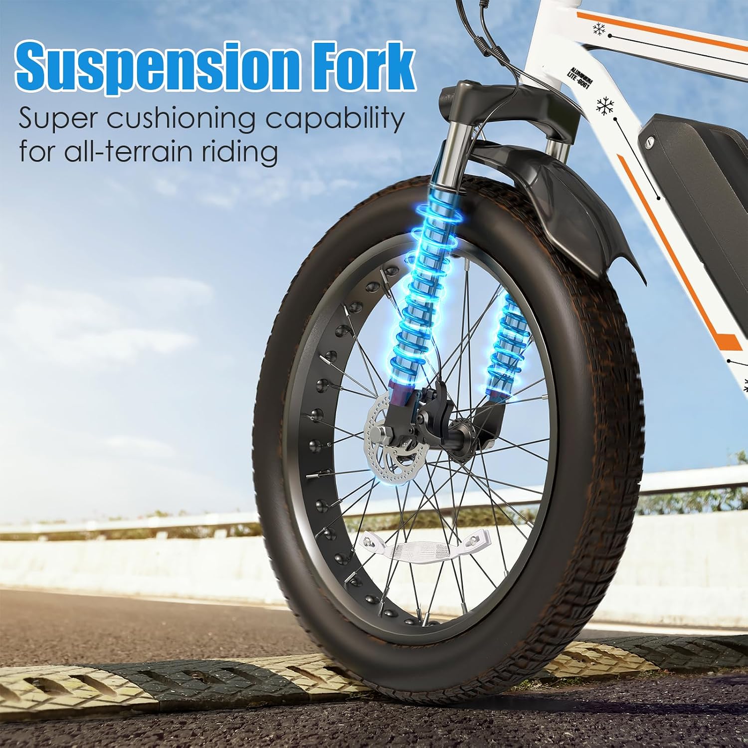 GOCIO 26' Fat Tire Electric Bike for Adults - 48V 750W Powerful Motor, 40 Miles Range, Dual Suspension, All-Terrain E-Bike
