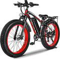 Electric Bike, 1500W Peak 30/33 MPH 26' Fat Tire Electric Bicycle, 60/70 Miles Snow Off-Road E Bike for Adults, Removable Battery, Dual Brake, 7 Speed