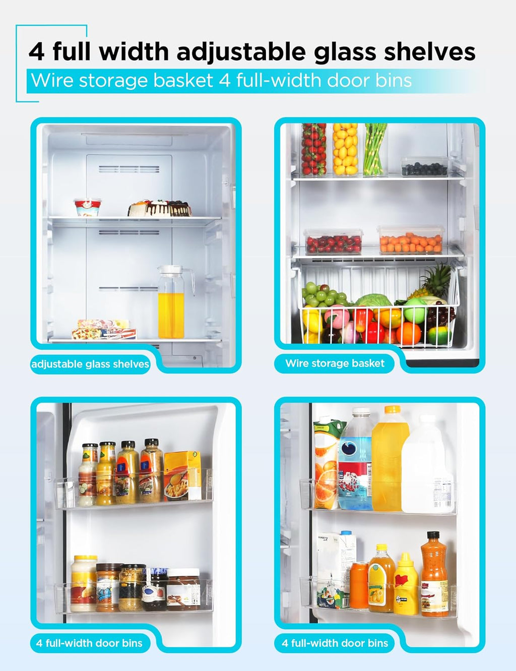 BLACK+DECKER 14 Cu. Ft. Convertible Freezer Refrigerator, Upright Freezer with Glass Shelves, ENERGY STAR rated, Frost Free, BUC1400XB, Black