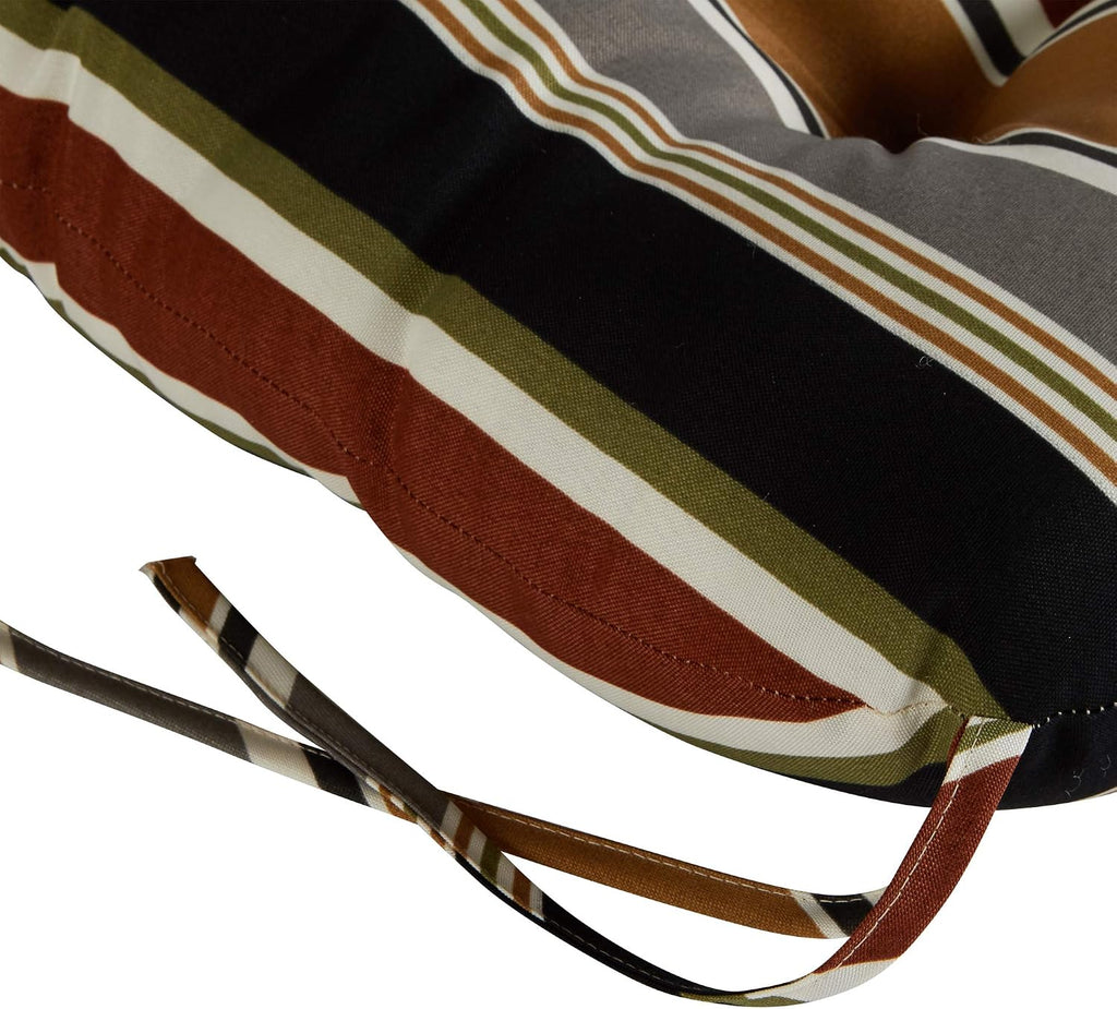 Greendale Home Fashions Outdoor 42x21-inch Seat/Back Chair Cushion (Set of 2), Espresso Stripe