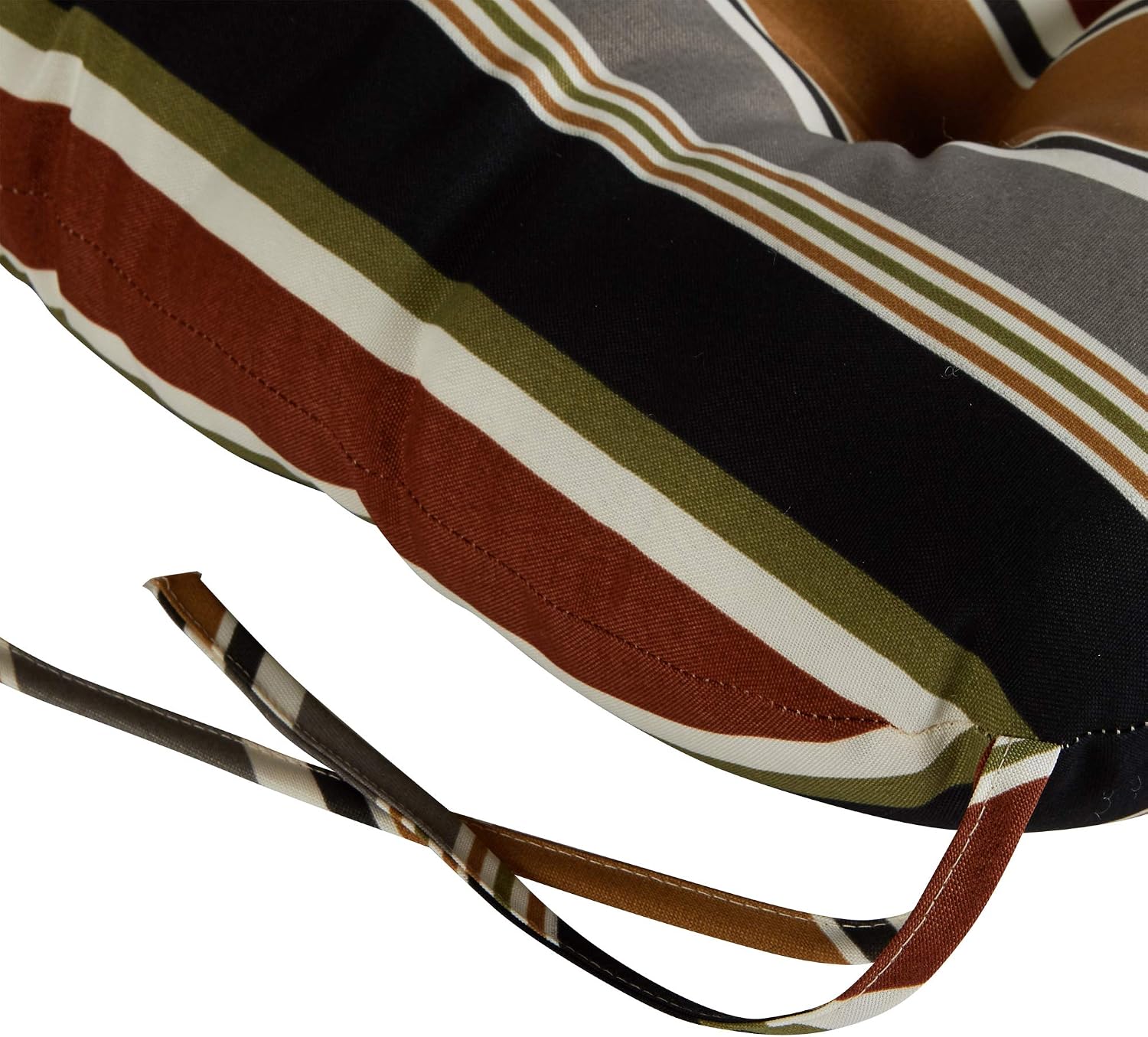 Greendale Home Fashions Outdoor 42x21-inch Seat/Back Chair Cushion (Set of 2), Espresso Stripe