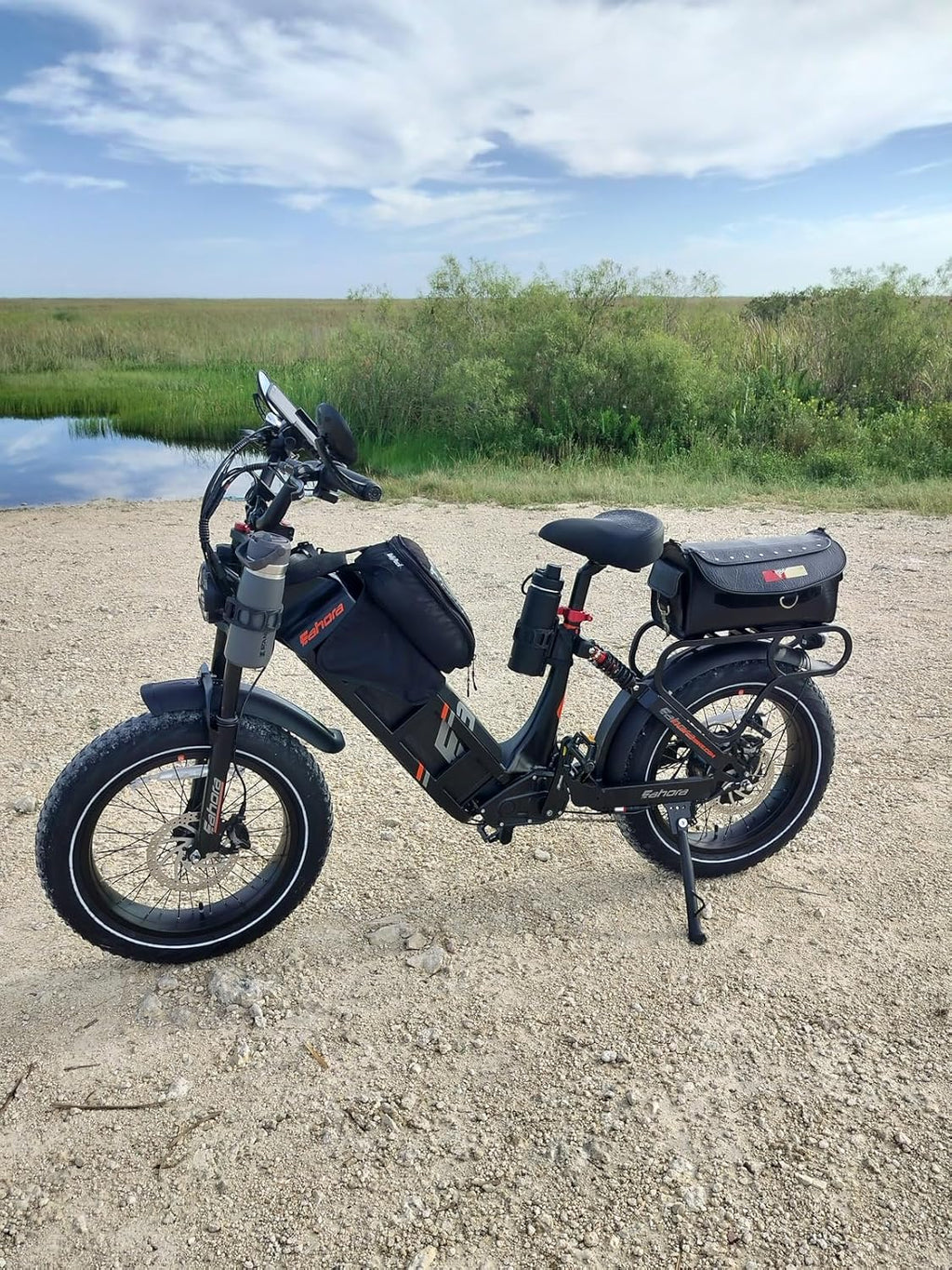 eAhora Juliet Pro 2 EBike - Dual Motor 5400W/1200W 30-43MPH 60V 70Ah 200Mile Long Range Electric Bike for Adults, 20'' Fat Tire Fast Electric Mountain Bike Full Suspension Electric Bicycle