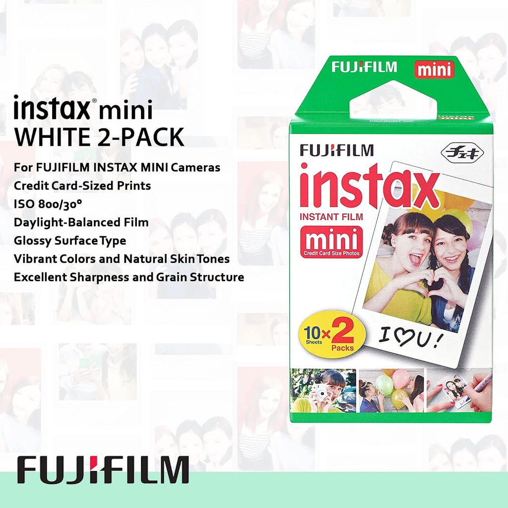 Fujifilm Instax Mini Link 2 Smartphone Instant Printer Space Blue, Fuji Mini Film 40 Sheets Protective Case, Bundle