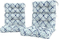 LVTXIII Outdoor Tufted High Back Cushions Set of 2 Patio Seasonal Replacement Rocking Chair Cushion with Ties, Solid Seat and Back Chair Cushion, (44' L x 22W', Boho Geometry Blue)