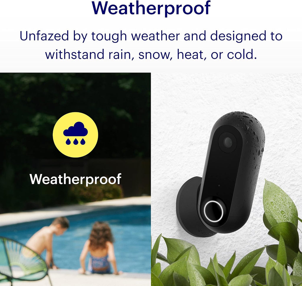 Canary Flex Outdoor Indoor Home Security Camera | Weatherproof, Wire-Free or Plugged in, 2-Way Talk, Person Detection, Motion Alert, Compatible with Alexa, Google Assistant, Baby Monitor, WiFi IP