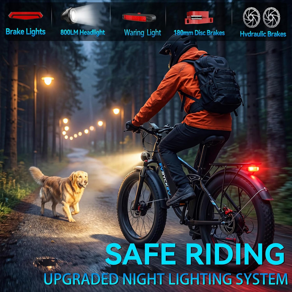 9000W Peak Electric Bike for Adults,58V Max-Output 1972Wh Dual Motor Ebike,47MPH 105Miles Range,24' x4.0 Fat Tire Hydraulic Disc Brake Full Suspension E-Bike for Mountain Snow Commuter